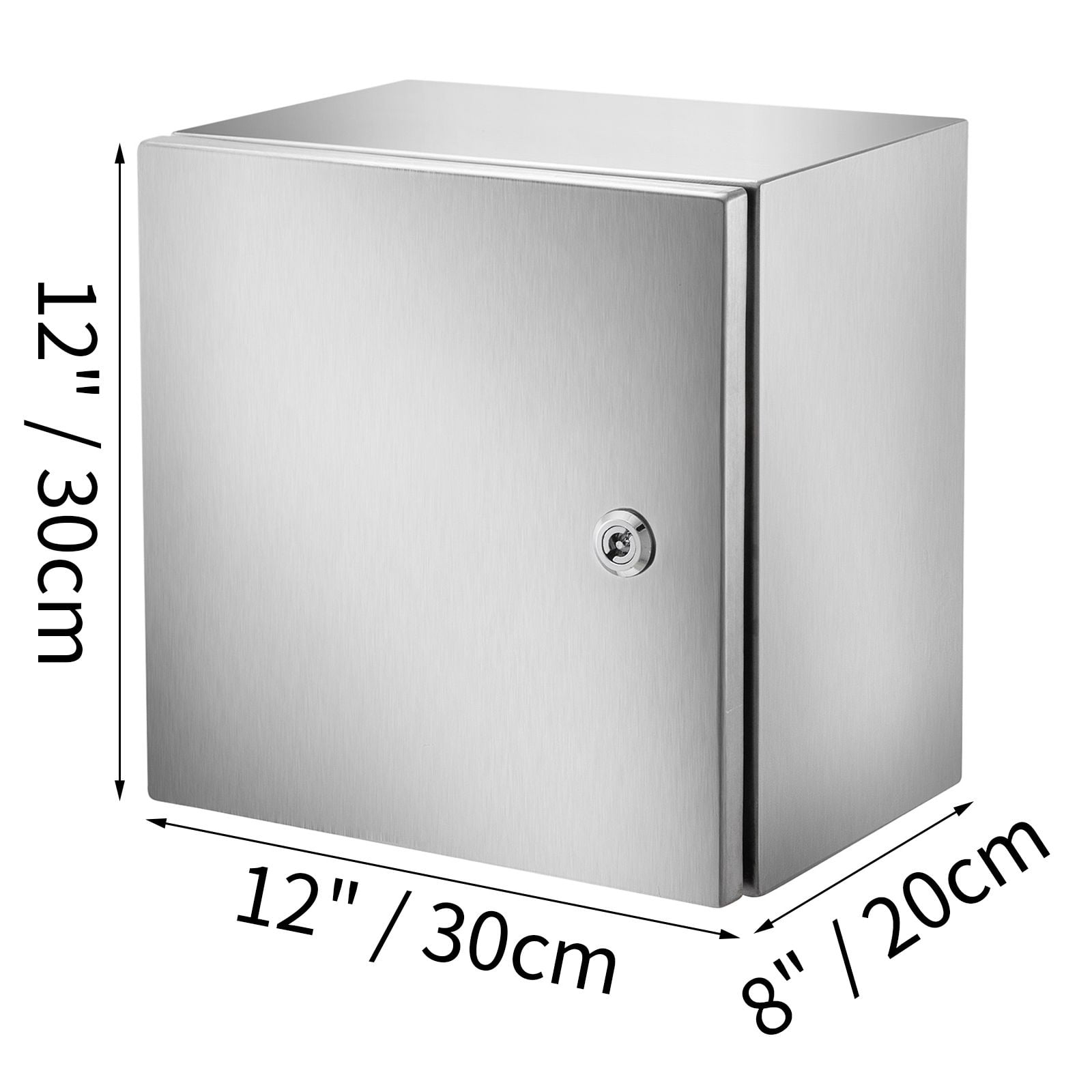 Stainless Steel Electrical Enclosure 12 x 12 x 8 Inch IP66, Outdoor Indoor Junction Box with Mounting Plate, 4X