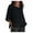Black, variant on Kovlvoll Womens Plus Size Tops Cotton Linen Shirts 1/2 Sleeve Crew Neck Lightweight Summer Loose Casual Blouse