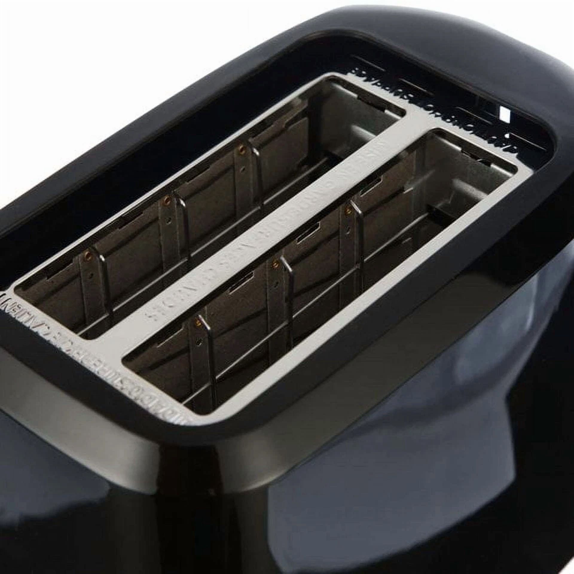 CRESTIN- 2-Slice Toaster With 6 Shade Settings And Removable Crumb Tray, Black