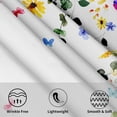 thumbnail image 3 of Spring Flowers Tablecloth Butterfly Floral Round Tablecloth 60 Inch Summer/Spring Table Cloth for Farmhouse Kitchen Decor Polyester Fabric Spring Table Cover for Holiday Party Outdoor Camping, 3 of 6