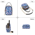 thumbnail image 3 of FORMRS Crossbody Bag for Women Quilted Travel Shoulder Cell Phone Purse with Chain Strap Handbag, Blue Daisy, 3 of 7