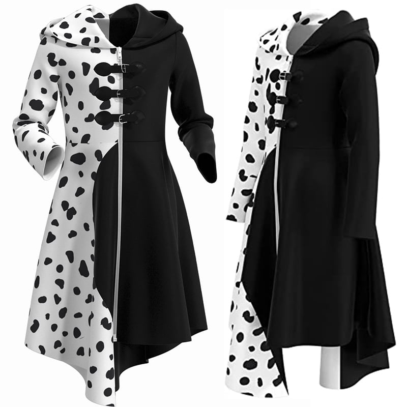 Cruella de Ville Costume,Maid Costume,Cosplay Movie, Halloween Party