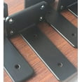 thumbnail image 5 of 8 Pack - 5 inch Black Hidden L Shelf Bracket (1/5 Inch Thicked) Iron Floating Shelf Brackets Rustic Industrial Metal Brackets for Shelf Support, 5 of 7