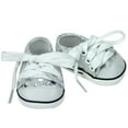 thumbnail image 4 of Sophia's Silver Sequin Sneaker Shoes with Laces for 18" Dolls, 4 of 4