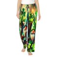 thumbnail image 1 of Fotbe St. Patrick's Day USA Flag Pantalones de Pijama para Mujer, Pantalones de Dormir, Pantalones Pj con Cordón y Bolsillos-3X-Large, 1 of 6