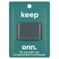 onn. SD, microSD and CompactFlash Card Reader