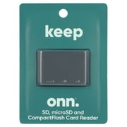 onn Compactflash(CF)|SD|microSD|MiniSD Plug N Play USB/Micro-USB/USB-C Memory Card Reader