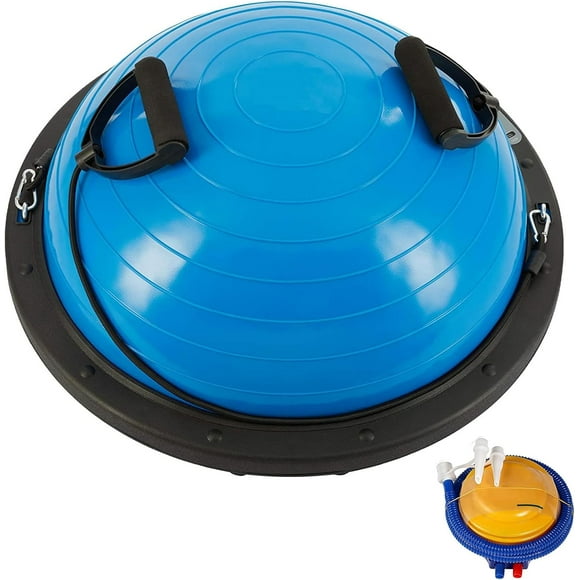 Stanz (TM) Half Ball Balance Trainer with Straps Yoga Balance Ball Anti Slip for Core Training Home Fitness Strength Exercise Workout Gym