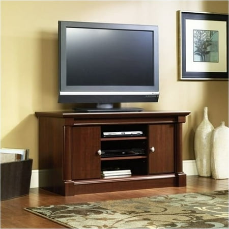 Pemberly Row Mid Size TV Stand in Cherry Finish (Best Finish For Cherry)