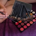 thumbnail image 1 of 24 Uds juegos de brochas de maquillaje suaves Colco con bolsa de rodillo herramientas de maquillaje para regalos de mujeres negro, 1 of 7