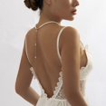 thumbnail image 4 of HLSOHJP Pearl Backdrop Necklace for Backless Dress Back Necklace Bridal Long Gold Drop Back Chain Body Jewelry, 4 of 7