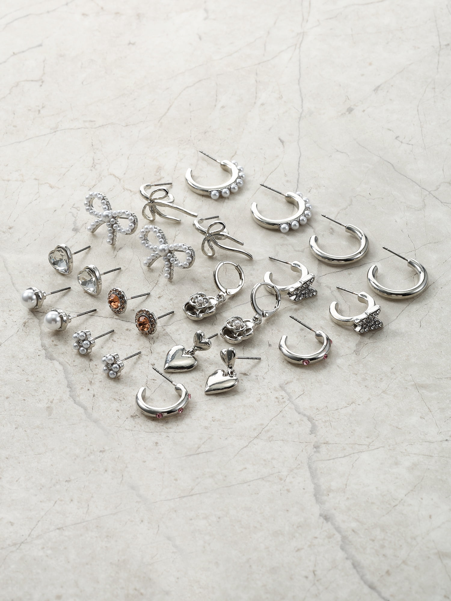 Packed Party Silvertone Earring Set Advent Calendar
