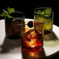thumbnail image 6 of Viski Admiral Rocks Glasses for Whiskey, Margarita, 11.5 oz Set of 2, Amber, 6 of 9