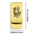 thumbnail image 2 of Stainless Steel Tribal Sagittarius Zodiac (Centaur Archer) Classic Slim Money Clip Credit Card Holder, 2 of 2
