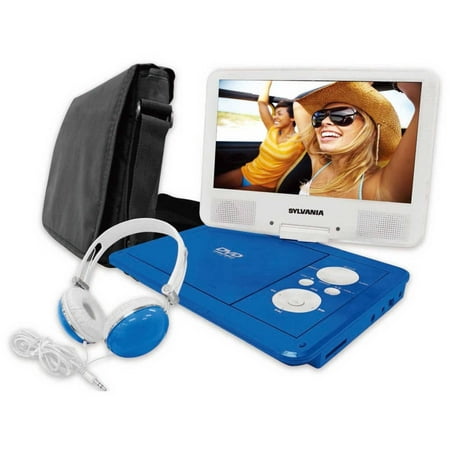 Sylvania SDVD9060 9″ Swivel Screen Portable DVD Player with Deluxe Carry Bag and Matching Headphones