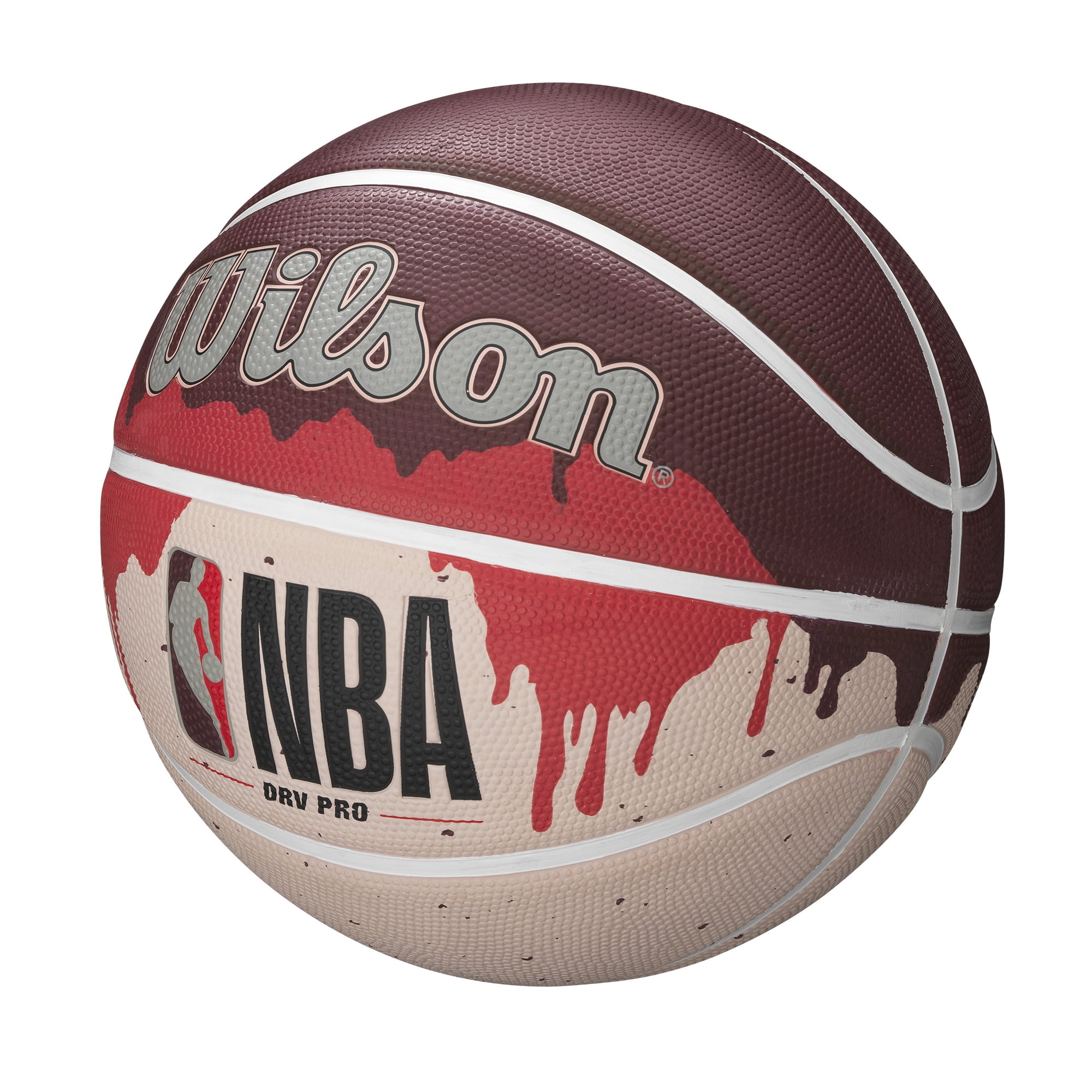 Wilson NBA DRV Pro Outdoor Basketball, Red, 28.5 in.