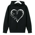 thumbnail image 5 of Girls Valentine Hoodie with Love Heart Design, Cute Oversized Pullover Hoodie for Teens, Soft Lightweight Polyester Casual Hoodie for Everyday,Size 3 T, 5 of 8