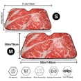 thumbnail image 3 of Kdxio Beef Steaks Print Windshield Sun Shade,UV Rays and Sun Heat Protection,Sunshade for Car Windshield,Car Shade Front Windshield - Medium, 3 of 6