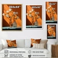 thumbnail image 4 of Designart "Coral Simplicity Sunlife" Abstract Still Lifes Floater Framed Canvas Wall Art, 4 of 7