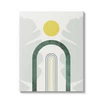 Stupell Industries Green Arches Tropical Abstraction Abstract Painting Gallery Wrapped Canvas Print Wall Art