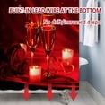 thumbnail image 4 of 72x72 Inch Happy Valentine''s Day Themed Shower Curtain Red Rose Champagne Candles Holiday Celebrate for Bathroom Decor Waterproof Fabric Polyester Shower Curtain Sets with Hooks, 4 of 6