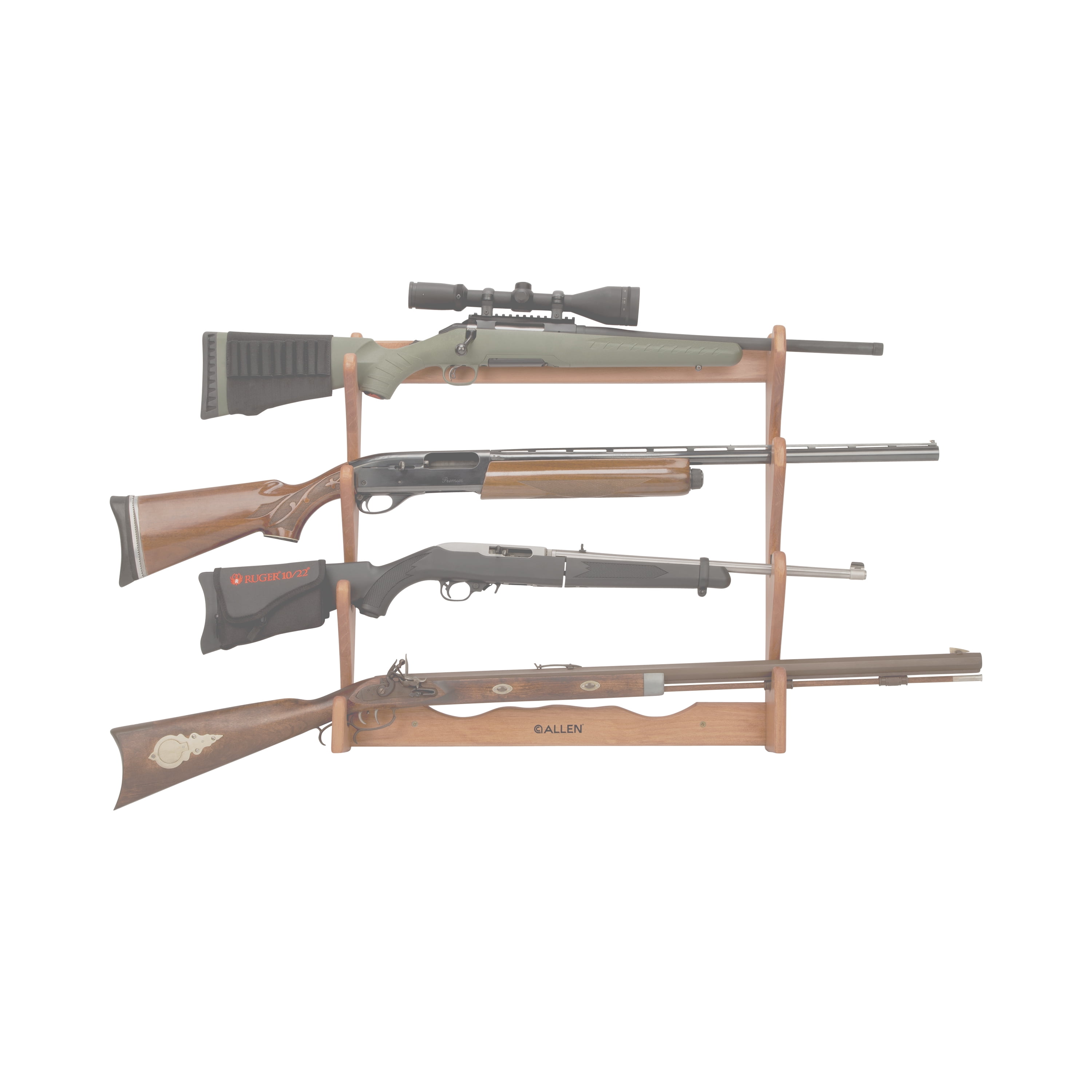Four Gun Wooden Gun Rack