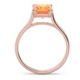 thumbnail image 4 of 2.50 Carat Stunning Emerald Citrine Gemstone Solitaire Anniversary Ring for Ladies Solid 14K Rose Gold Size 10.5 by Diamond Capitals, 4 of 8