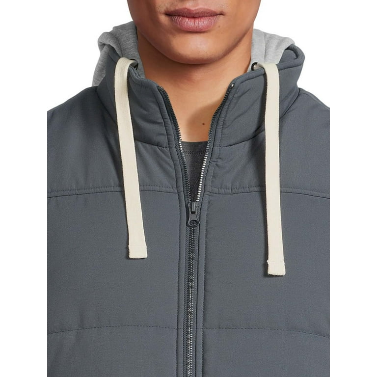 George Men's and Big Men's Hooded Vest, Size S-3XL 