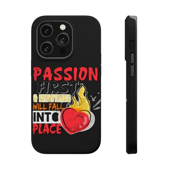 DistinctInk Tough Case for Apple iPhone 15 PRO (6.1" Screen), Compatible with MagSafe Charging - Passion First