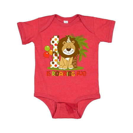 

Inktastic Cute Lion 1st Birthday Gift Baby Boy Bodysuit