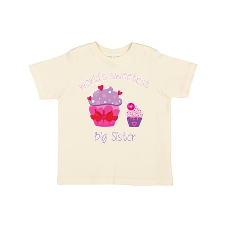 

Inktastic World s Sweetest Big Sister Gift Toddler Toddler Girl T-Shirt