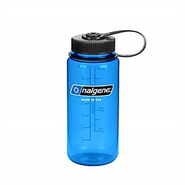 nalgene tritan wide mouth bpafree water bottle, 16 oz, slate blue