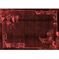 thumbnail image 1 of Ahgly Company Indoor Rectangle Abstract Red Modern Area Rugs, 2' x 3', 1 of 4
