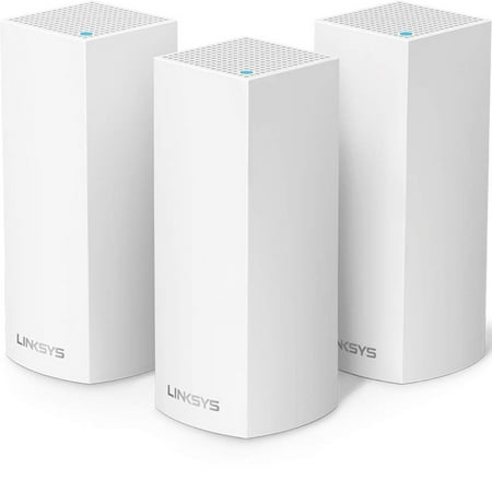 Linksys Velop Intelligent Mesh WiFi System, Tri-Band, 3-Pack White (Best Wireless Router For Apple)