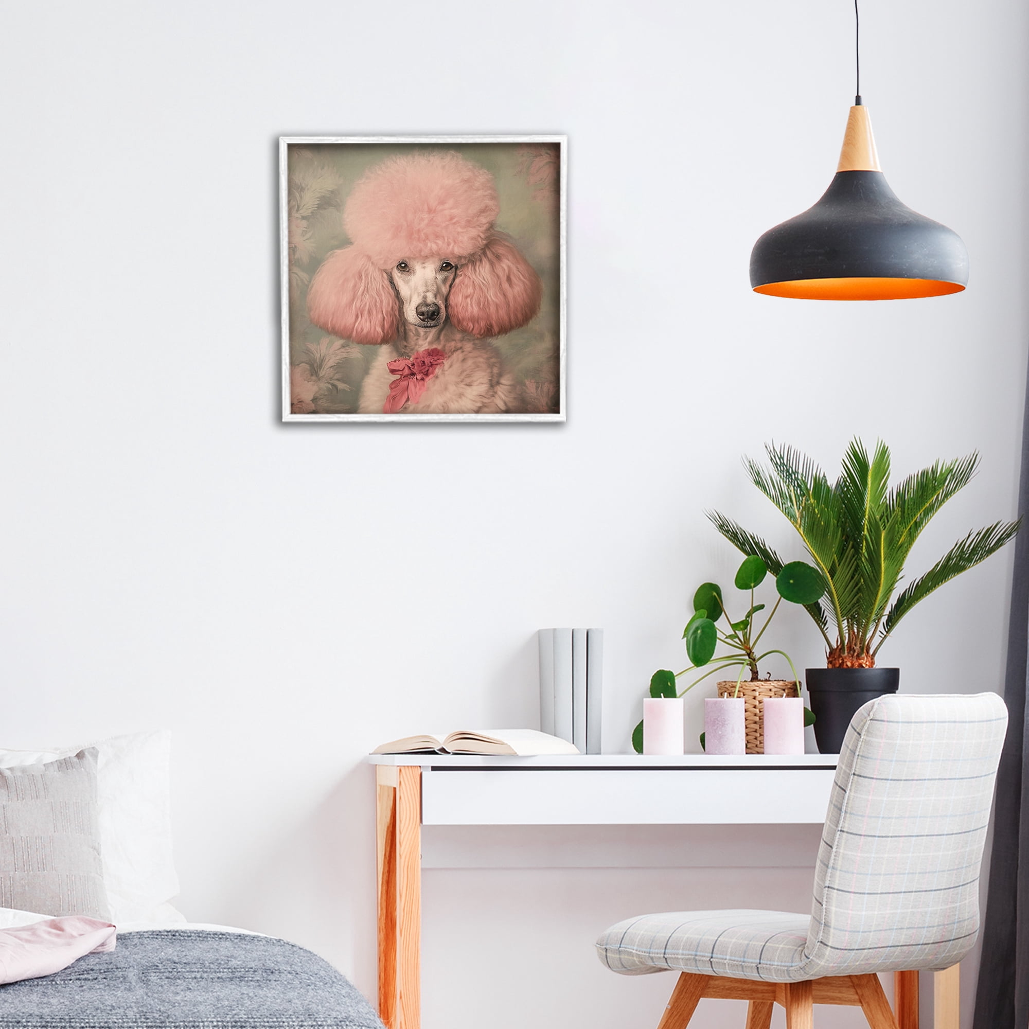 Stupell Industries Miss Baroness Blush White Framed Giclee Art, design by Tina LeCour