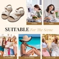 thumbnail image 6 of Littleplum Women's Arch Support Wide Sandals Adjustable Straps Lightweight Walking Summer Shoes for Women,White,Size 7, 6 of 11