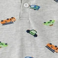 thumbnail image 5 of Tisuna Toddler Boys Summer T Shirt Kids Cartoon Car Print Short Sleeve Lapel Collar Top Lightweight Casual Summer Beach School Party Outfit Grey Size 6-7 Years, 5 of 8