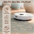 thumbnail image 6 of Design&I 3'x5' Ultra Soft Throw Mat, Sage Interlocking Pink Botanical Blossoms Pale Stems Motif Oushak None Fluffy Washable Easy Care Indoor rug for Bedside Hallway, 6 of 7