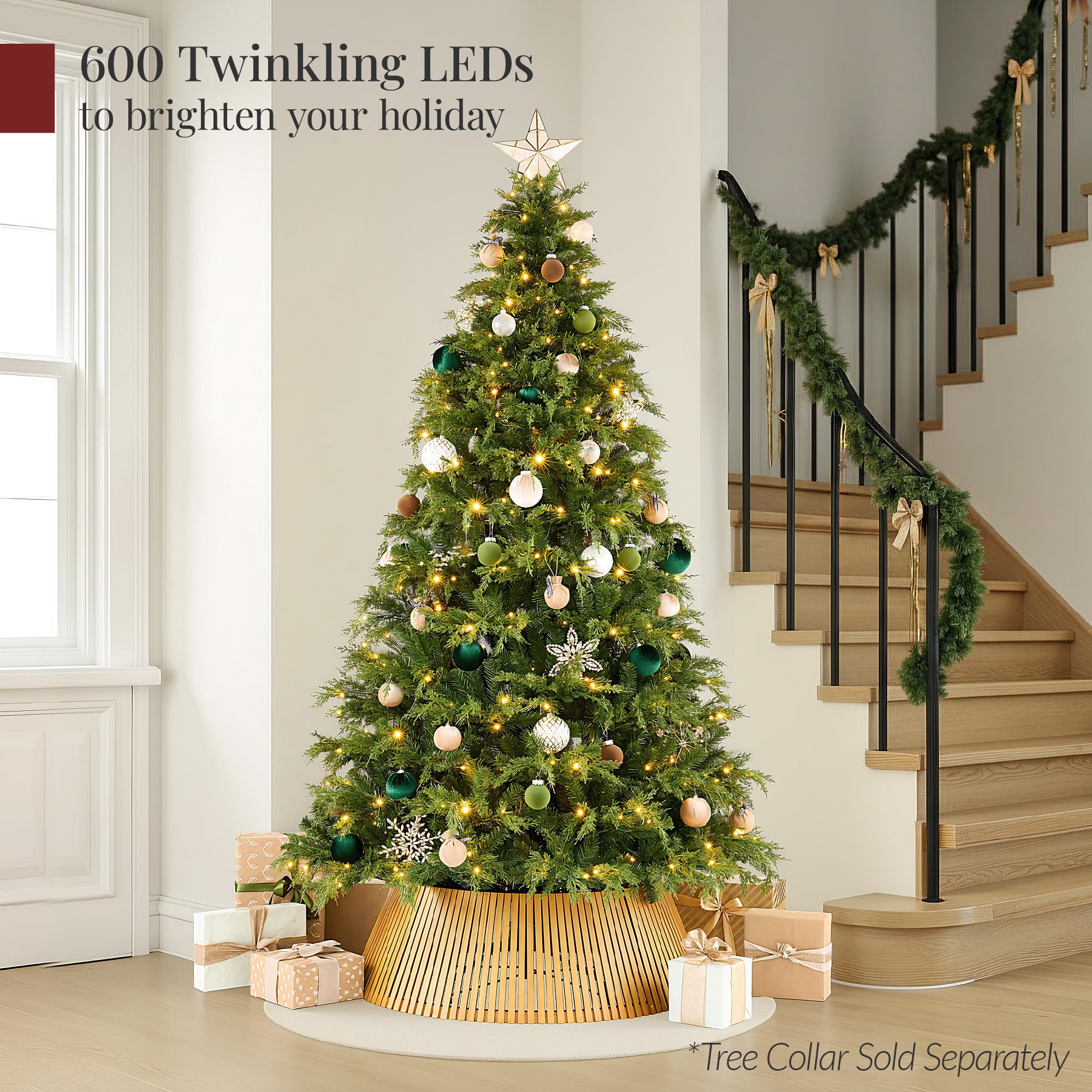 Best Choice Products Pre-Lit Cedar Cypress Christmas Tree w