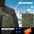 thumbnail image 5 of TACVASEN Men's Winter Waterproof Ski Jackets with Hooded Windproof Fleece Warm Snow Coat with Multi-Pockets For Hiking and Snowboarding ,Army Green,S, 5 of 7
