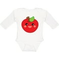 thumbnail image 3 of Inktastic Smiling Apple Boys or Girls Long Sleeve Baby Bodysuit, 3 of 5
