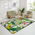 thumbnail image 4 of GZHJMY Soft Foam Nursery Area Rugs Tropical Palm Leaves and Flowers Jungle Floral Non Slip Play Mats for Kids Boys Girls Playing Room Living Room72x48 inch Carpet Runner, 4 of 6