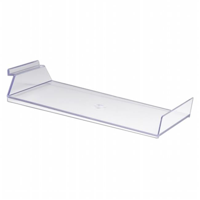 6 1/2 in. x 12 in. Injection Molded Styrene Clear Slanted Cap Shelf for ...