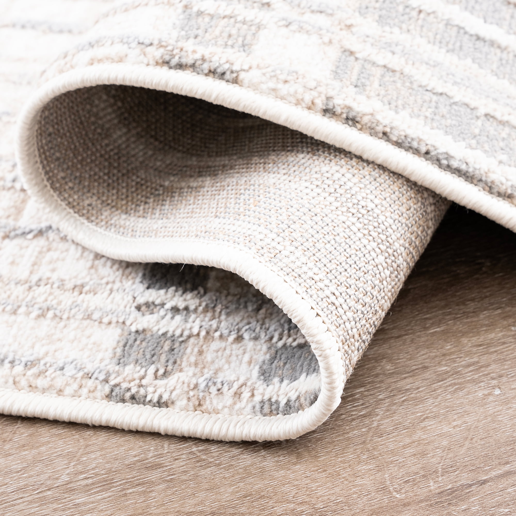 Alpha Transitional 9' x 12' Beige and Gray Polyester Indoor Area Rug