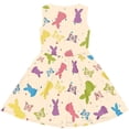 thumbnail image 4 of Sleeveless Girls Dress with Bunny and Butterfly Print Easter Crew Neck Casual Fit Soft Fabric for Daily Wear and Parties, 4 of 5