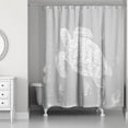 thumbnail image 2 of Creative Products Sea Turtle Stamp 1 71x74 Shower Curtain, 2 of 2
