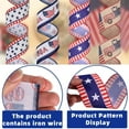 thumbnail image 5 of Twfbrm 4th of July Patriotic Ribbon Rolls, 2.5" x 5 Yards Stars and Stripes Wired Edge Ribbon, Red White and Blue Burlap Ribbon Independence Day Decorative Wrapping Ribbon for DIY Crafts Gift Wrapping, 5 of 9