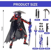 T13 Action Figures Assembly Completed, 3D Printed Toys, Multi-Jointed Movable Dummy 13 Mobile Robot, 3D Printed Action Figure, Desktop Decoration for for Office and Home, Gift for Collectors