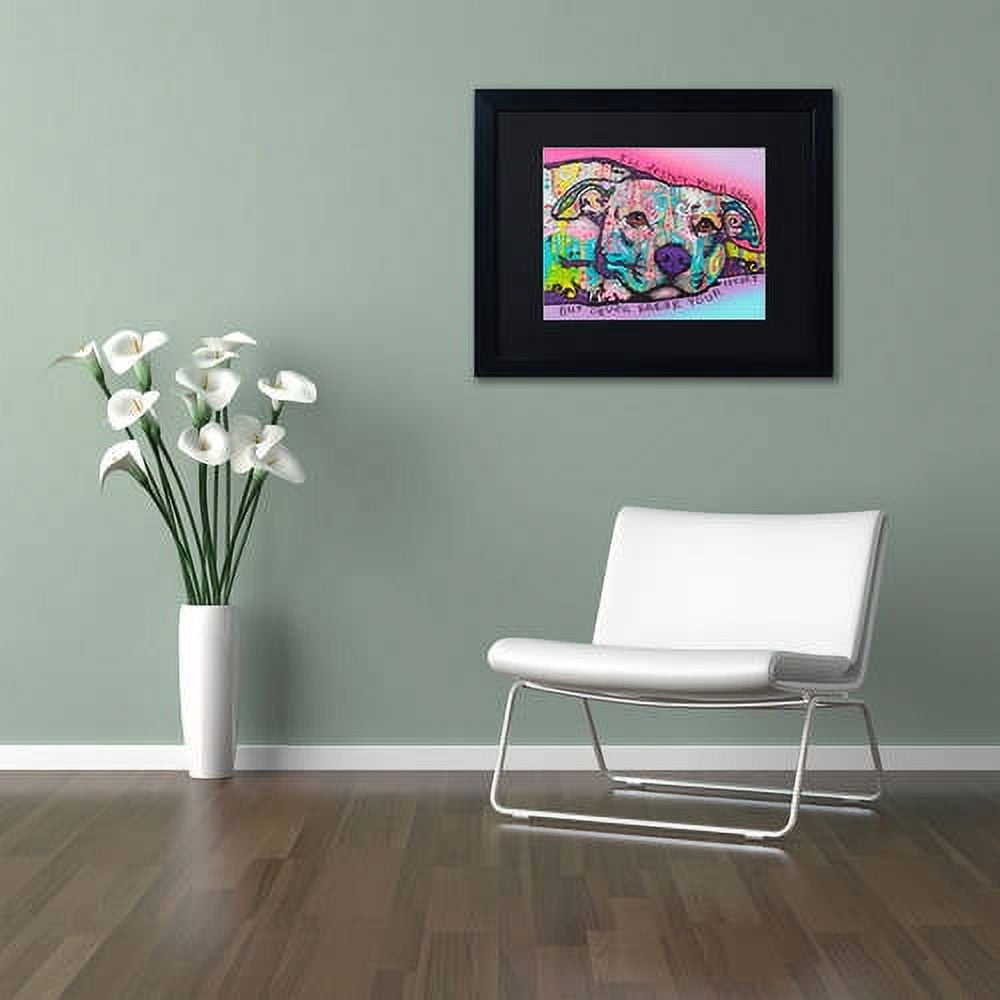 Trademark Fine Art "Never Break Your Heart" Canvas Art by Dean Russo, Black Matte, Black Frame