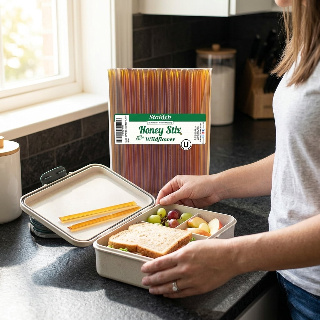 Stakich Honey Sticks Wildflower - U.S. Grade A, Kosher - 200 Sticks